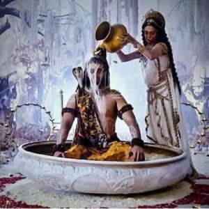 Mother Parvati offer puja to lord Shiva -Tantra